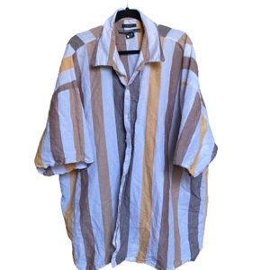 STRIPED CASUAL BUTTON DOWN SHIRT